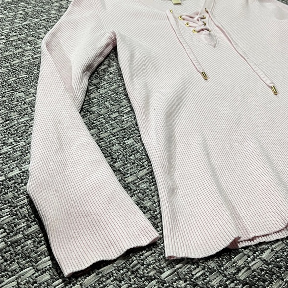 Michael Kors | Pink Ribbed Long Sleeve - Picture 3 of 8